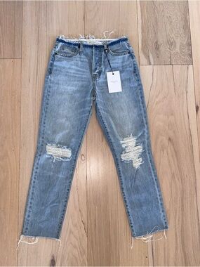 Hidden Tracey High-Rise Straight Jeans Light Wash Distressed Size 24 NWT